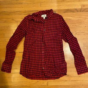 JCrew Red and Blue Check Blouse